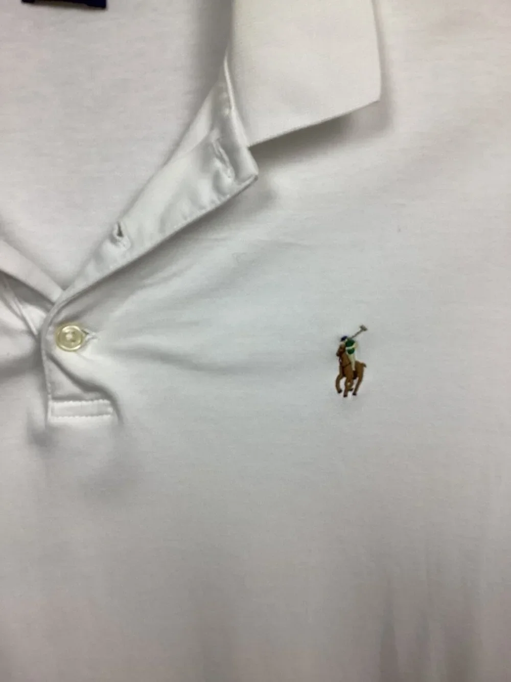 Polo Ralph Lauren Polo Shirt White Short Sleeve Logo M
